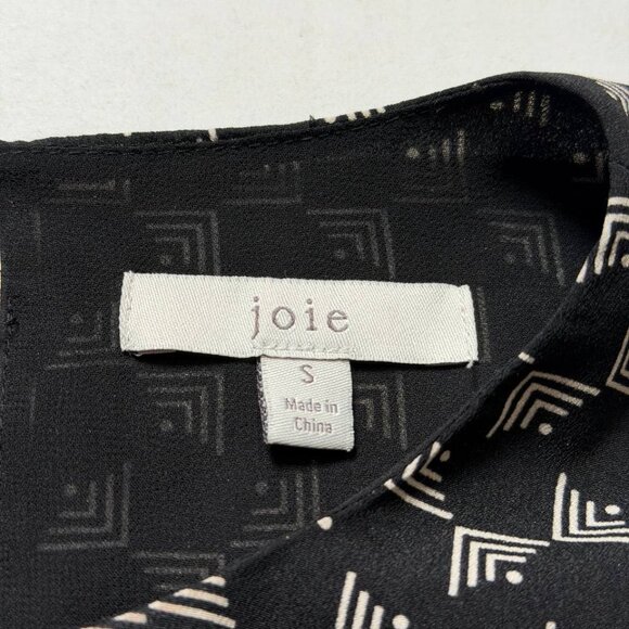 Joie Ansell Flutter Sleeve Geometric Print Blouse - Size S - Picture 2 of 6